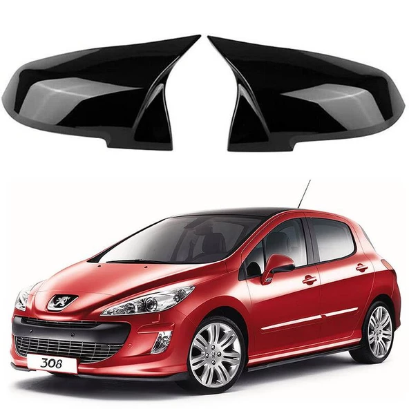 Peugeot 308 07-13  Araca Özel Batman Yarasa Ayna Kapağı Pianoblack ürün görseli 1
