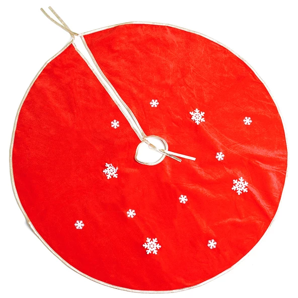 Yılbaşı Kar Motifli Çam Ağacı Altı Örtüsü 90 cm ürün görseli 1