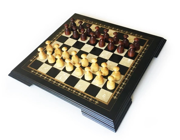 Helena Wood Art Masif Ahşap Koyu Dama Takımı 42 cm Kahve-50mm ürün görseli 1