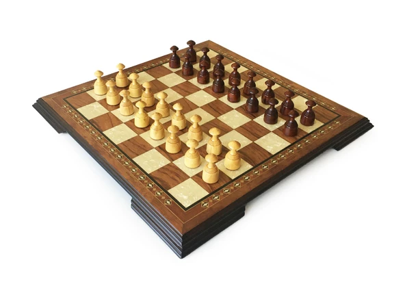 Helena Wood Art El Yapımı Ahşap Kızıl Dama Takımı 48 cm Kahve-50mm ürün görseli 1