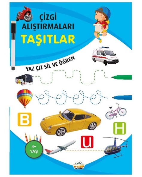 Çizgi Alıştırmaları Taşıtlar 0 6 Yaş Yayınları ürün görseli 1