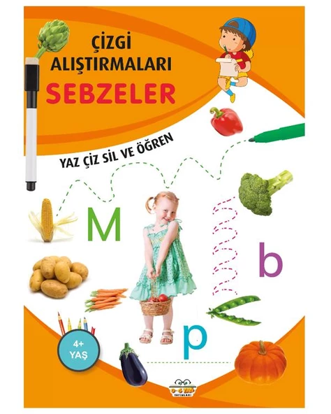 Çizgi Alıştırmaları Sebzeler 0 6 Yaş Yayınları ürün görseli 1
