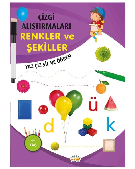 Çizgi Alıştırmaları Renkler ve Şekiller 0 6 Yaş Yayınları ürün görseli 1