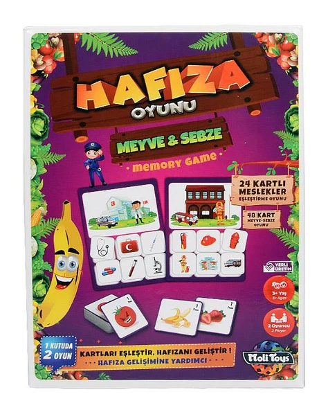 Moli Toys Hafıza Oyunu Meyveler Sebzeler ürün görseli 1