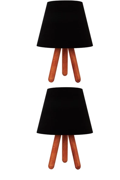 D-light 2'li Siyah Tripod Abajur ürün görseli 1