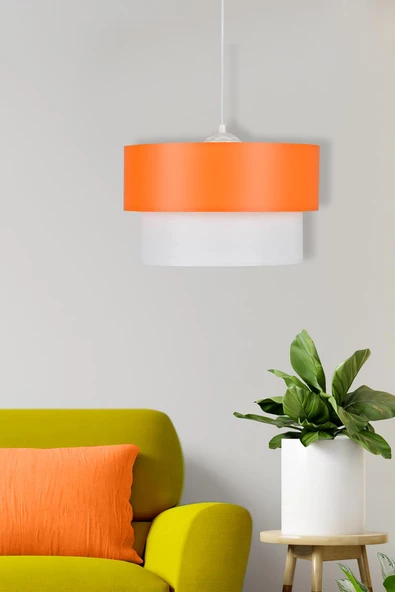 D-light Melon Pasta Turuncu Beyaz Avize ürün görseli 1