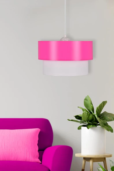 D-light Melon Pasta Canlı Pembe Beyaz Avize ürün görseli 1