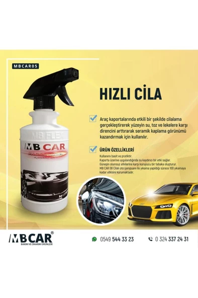 MBFLEX MB Car Araç Hızlı Cila 0.5Lt - Resim 2
