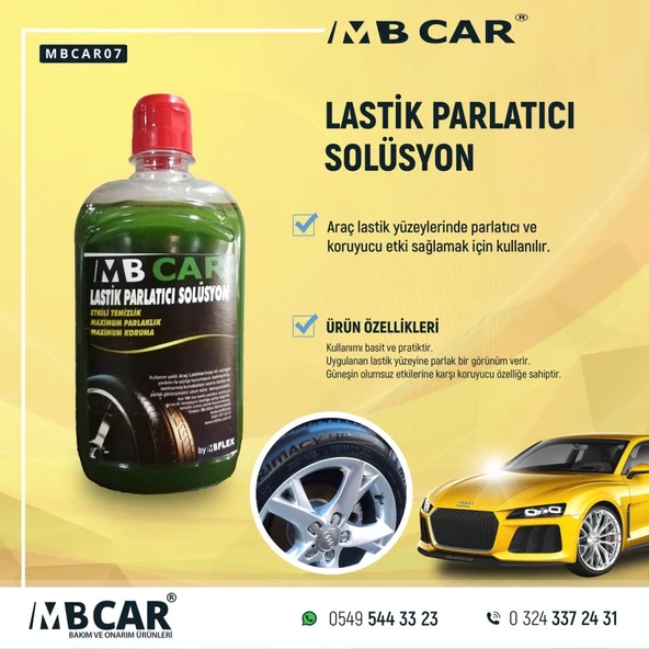MB Flex Car Lastik Parlatıcı Solüsyon 0.5Lt - Resim 2