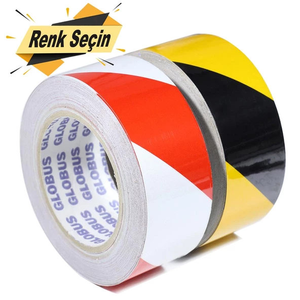 Reflektörlü Fosforlu Şerit Bant İkaz Bandı (RENK & METRE SEÇ) ürün görseli 1
