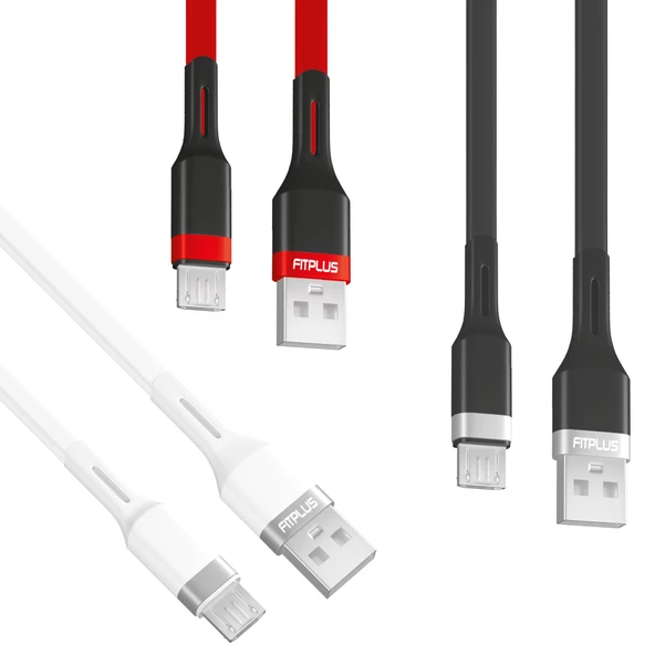 FitPlus Premium PS-301 Micro USB Data/Şarj Kablosu 2.4A 1mt ürün görseli 1
