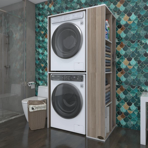 Kenzlife çamaşır-kurutma makinesi dolabı demyan crd 180*090*60 banyo kapaksız arkalıksız ürün görseli 1