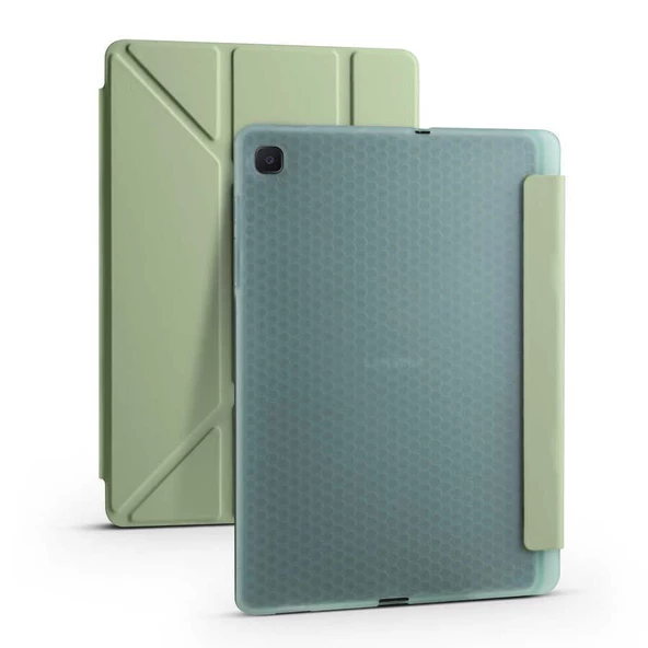 Galaxy Tab S6 Lite P610 Kılıf Tri Folding Smart Kalem Standlı ürün görseli 1