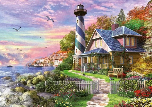 Educa 1000 Parça Bay Rock Deniz Feneri Puzzle ürün görseli 1