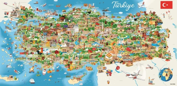 Anatolian 1500 Parça Panorama Türkiye Haritası Puzzle ürün görseli 1