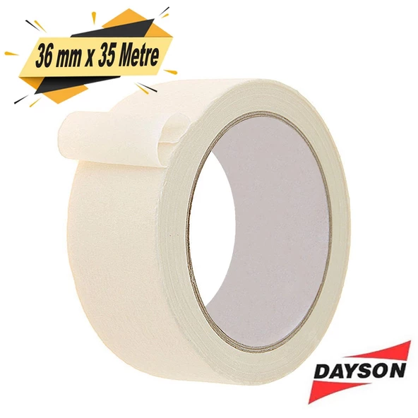 Dayson Maskeleme Bandı Kağıt Bant Beyaz 36 mm x 35 Metre ürün görseli 1