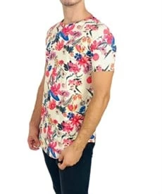 Boyu Uzun Oval Sarı Desenli T-shirt ürün görseli 1