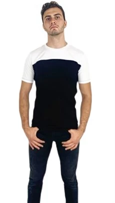 Beyaz Siyah Renkli T-shirt ürün görseli 1