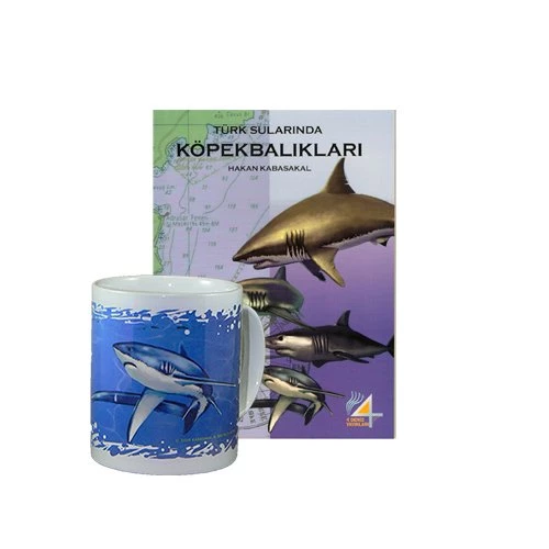 Kitap Set TÜRK SULARINDA KÖPEKBALIKLARI / Hakan Kabasakal ve Köpekbalığı Figürlü Kahve Çay Kupası ürün görseli 1