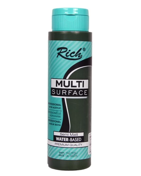 Rich Multi Surface Akrilik Boya Yağ Yeşili 500cc ürün görseli 1