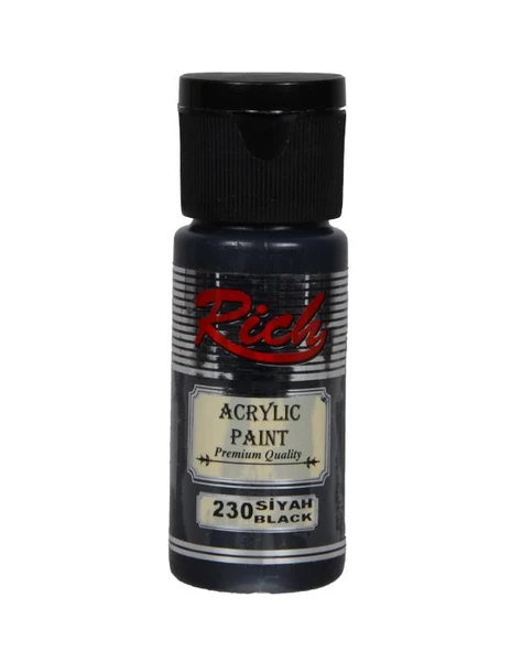 Rich Akrilik Boya Siyah 30cc ürün görseli 1