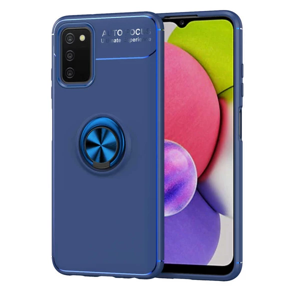 Galaxy A03s Kılıf Yüzüklü Standlı Manyetik Kamera Çıkıntılı Silikon ürün görseli 1