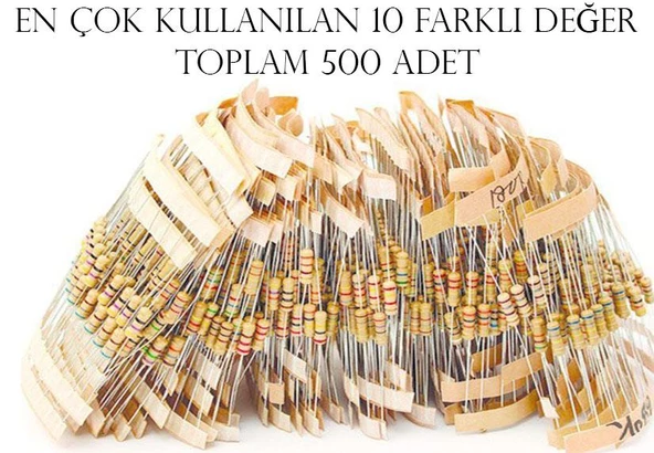 Direnç Paketi (En Çok Kullanılanlar) (500 Adet) ürün görseli 1
