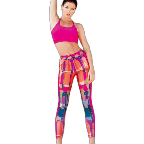 Yeni İnci yoga-fitness-pilates-koşu Sporcu Tayt Takım T128-T19 ürün görseli 1
