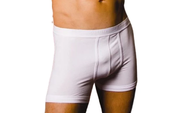 X-MAN 703 ERKEK STRETCH BACAĞI SARAN DÜZ RENK BOXER ürün görseli 1