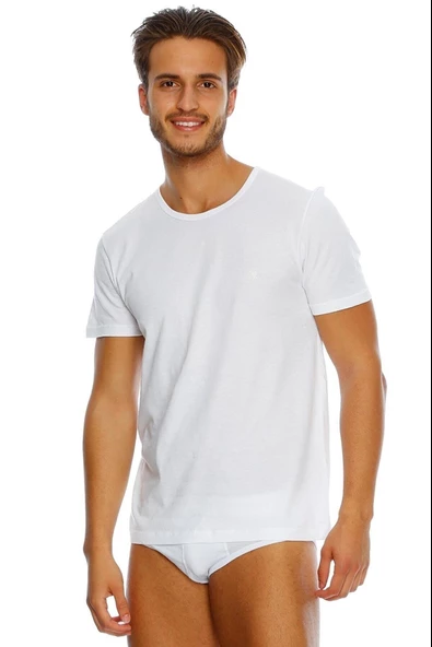 EROS 032 Erkek Pamuk 2'li O Yaka T-shirt ES011522 ürün görseli 1