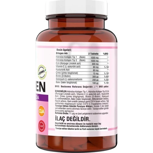 Ncs Type 1-3 Balık Collagen Cla Biotin 90 Tablet - Resim 2
