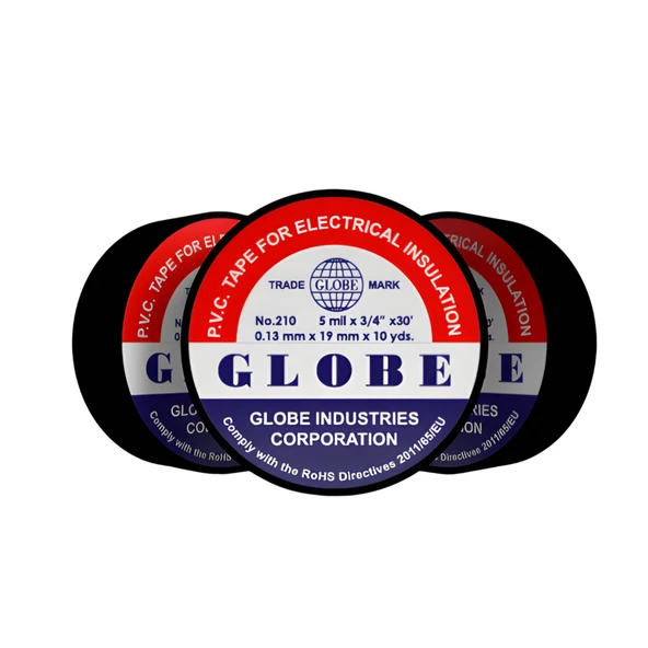 Globe İzole Bant Siyah 10 lu Paket PVC Elektrik Izolasyon Bandı ürün görseli 1