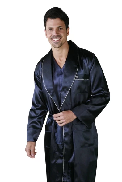 ANCELO 333 SATEN PİJAMA TAKIM VE ROBDÖŞAMBR 3LÜ DAMAT ÇEYİZ SET ürün görseli 1