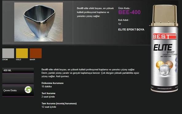 Best Elite Efekt Sprey Boya 400 ml - Resim 9