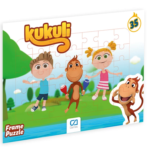 Kukuli Tinky Minky Frame Puzzle/yapboz (35 Parça) - Resim 2