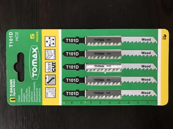 Tomax Dekupaj Bıçağı Yedek Bıçak 5 Li  T101D Temiz Kesim ürün görseli 1