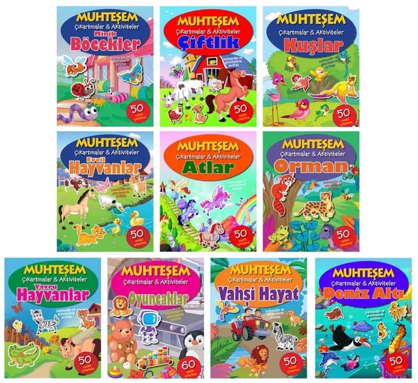 Parıltı Muhteşem Çıkartmalar ve Aktiviteler Serisi 10 Kitap ürün görseli 1