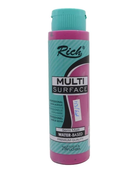 Rich Multi Surface Akrilik Boya 500 cc Fuşya ürün görseli 1