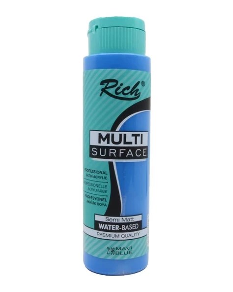 Rich Multi Surface Akrilik Boya 500 cc Mavi ürün görseli 1