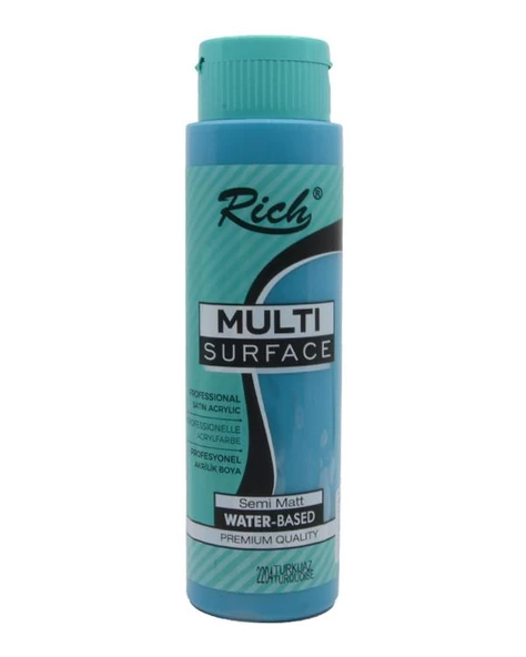 Rich Multi Surface Akrilik Boya 500 cc Turkuaz ürün görseli 1