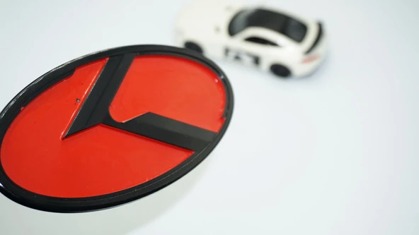 DK Tuning Kia Yeni Nesil Ön Kaput Siyah Kırmızı 3M 3D Logo Arma ürün görseli 1