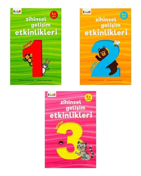 Zihinsel Gelişim Etkinlikleri 3lü Kitap Seti 4 Yaş ürün görseli 1
