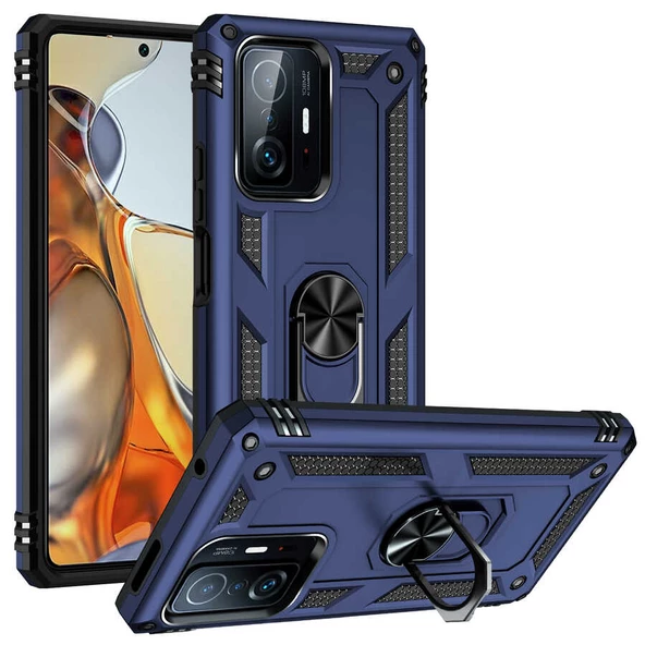 Xiaomi Mi 11T 5G Kılıf Yüzüklü Standlı Manyetikli Armor Zırh ürün görseli 1