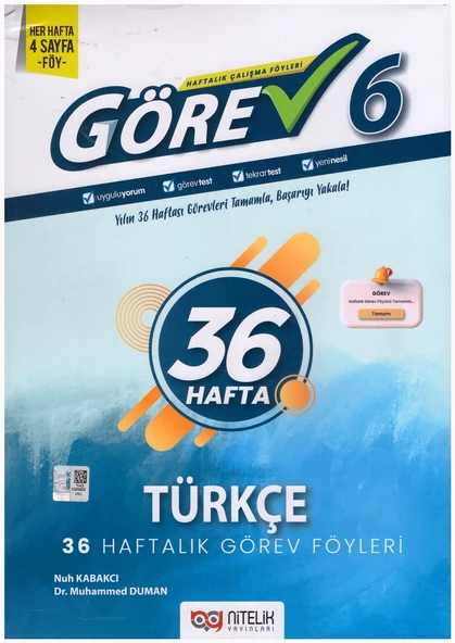 NİTELİK 6.SINIF GÖREV TÜRKÇE ürün görseli 1