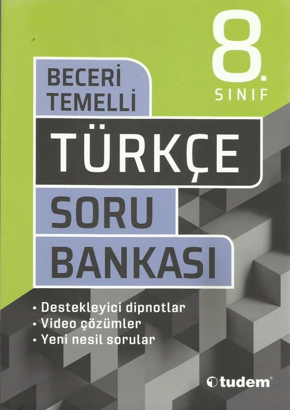 TUDEM 8.SINIF TÜRKÇE BECERİ TEMELLİ SORU BANKASI ürün görseli 1