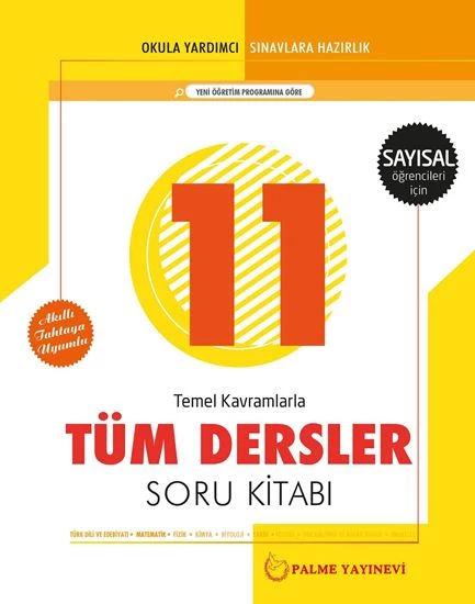 PALME 11.SINIF TÜM DERSLER SORU BANKASI ( SAY ) ürün görseli 1