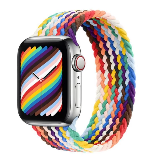 Gpack Apple Watch 7 41mm Kordon Solo Loop Renkli Small 135mm - Resim 2