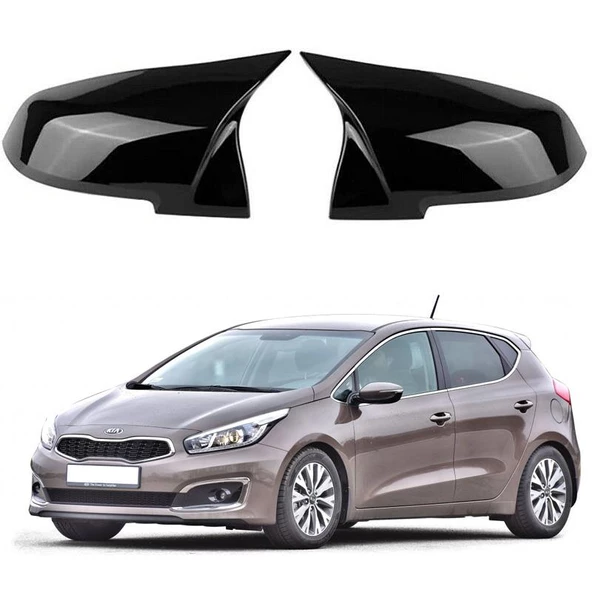 Kia Ceed 12-18 Sinyalli Araca Özel Batman Yarasa Ayna Kapağı Pianoblack ürün görseli 1
