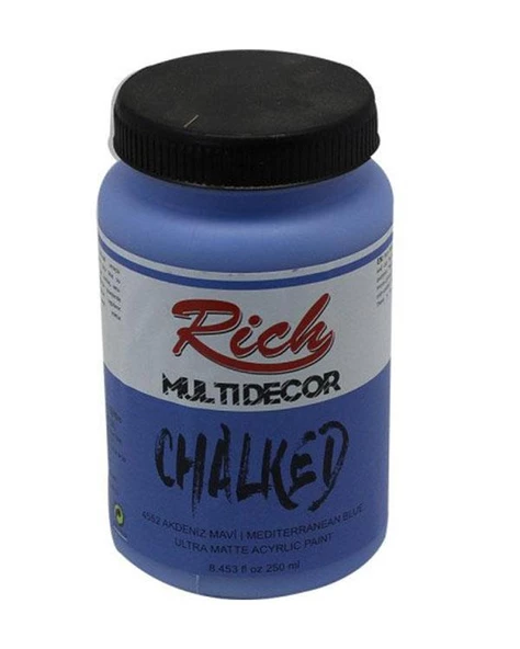 Rich Multi Decor Chalked Akrilik Boya Akdeniz Mavi 250ml ürün görseli 1