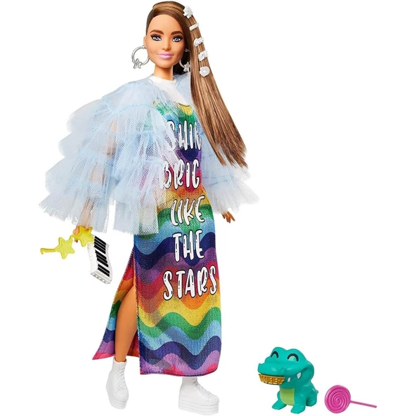 Barbie Extra Tül Ceketli Bebek GYJ78 Lisanslı Ürün ürün görseli 1